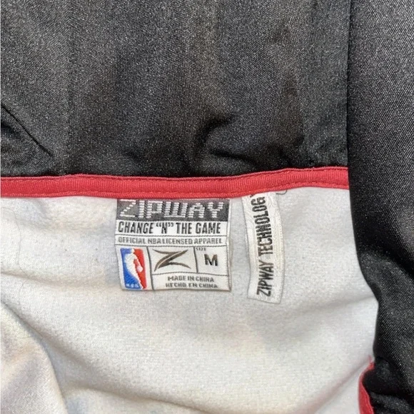 Miami Heat Jacket Mens Medium Zipway  Commando Full Zip Black Camo Hooded NBA - Picture 5 of 5
